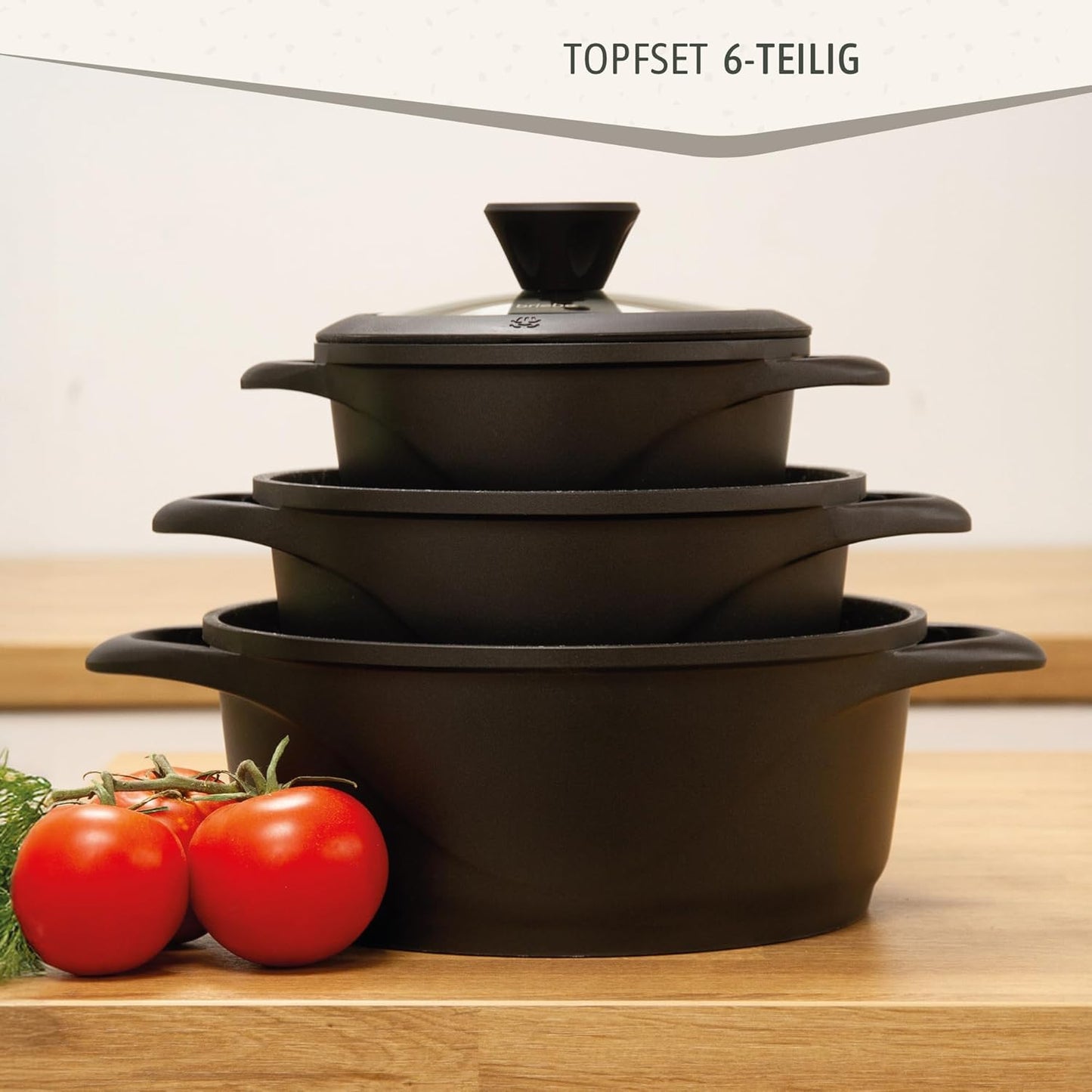 6-teiliges Induktion-Kochtopfset MGK-18S