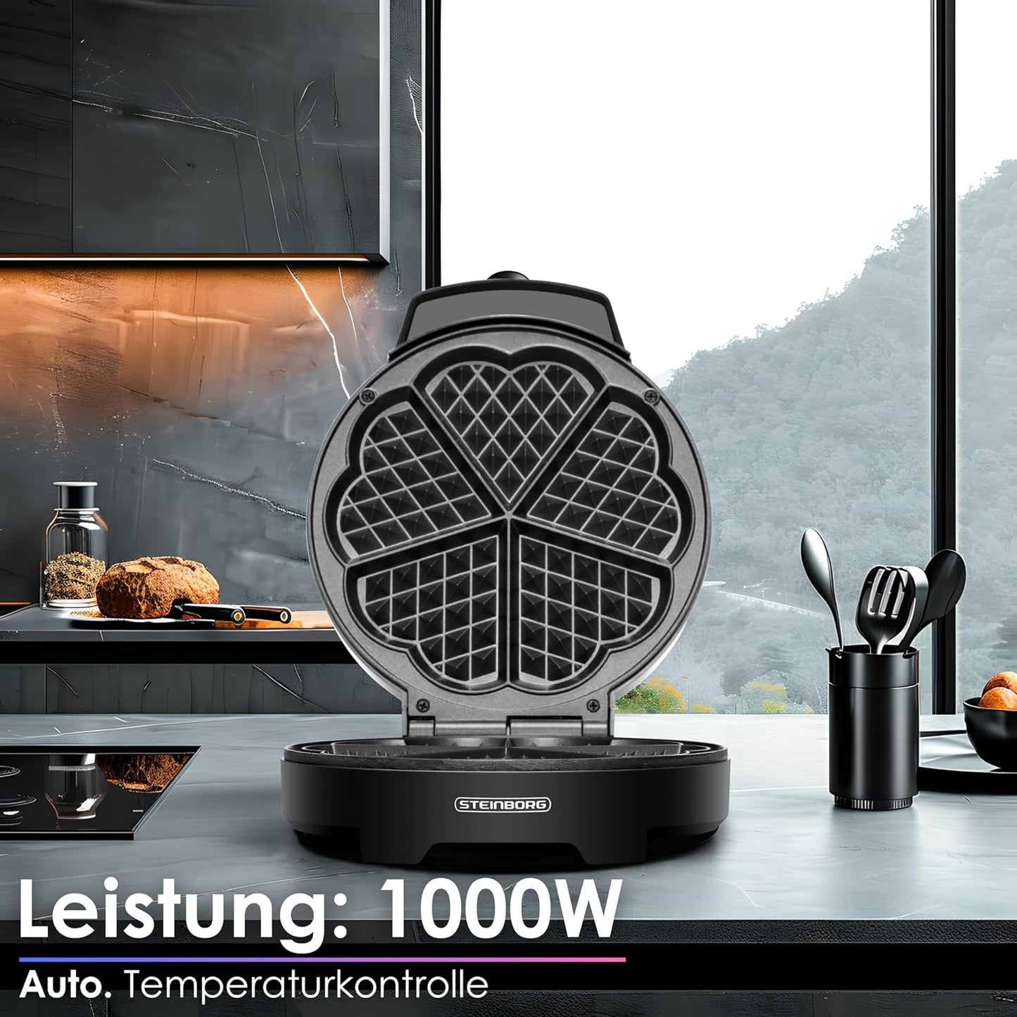 Waffeleisen mit Cool-Touch & Antihaftbeschichtung