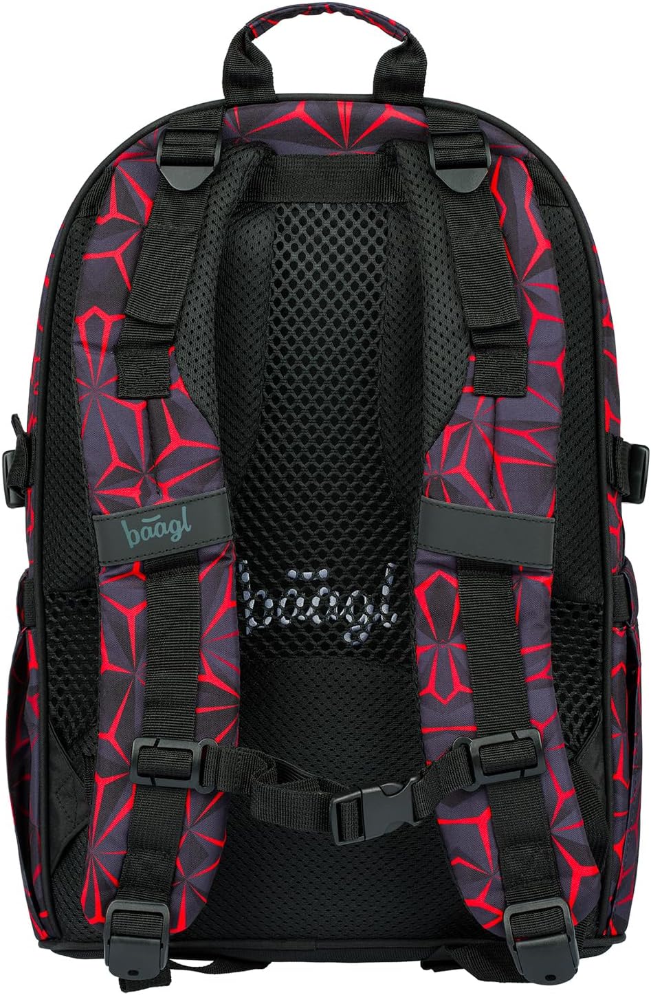 Schulrucksack-Set für Grundschüler (3-teilig), Red Polygon