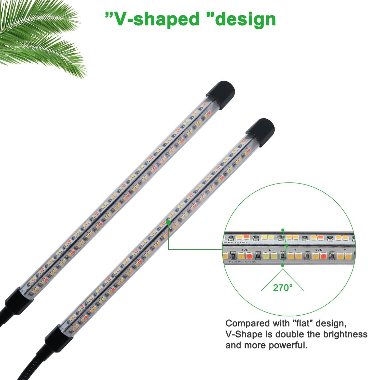 Pflanzenleuchte, 2 Köpfe*2packs