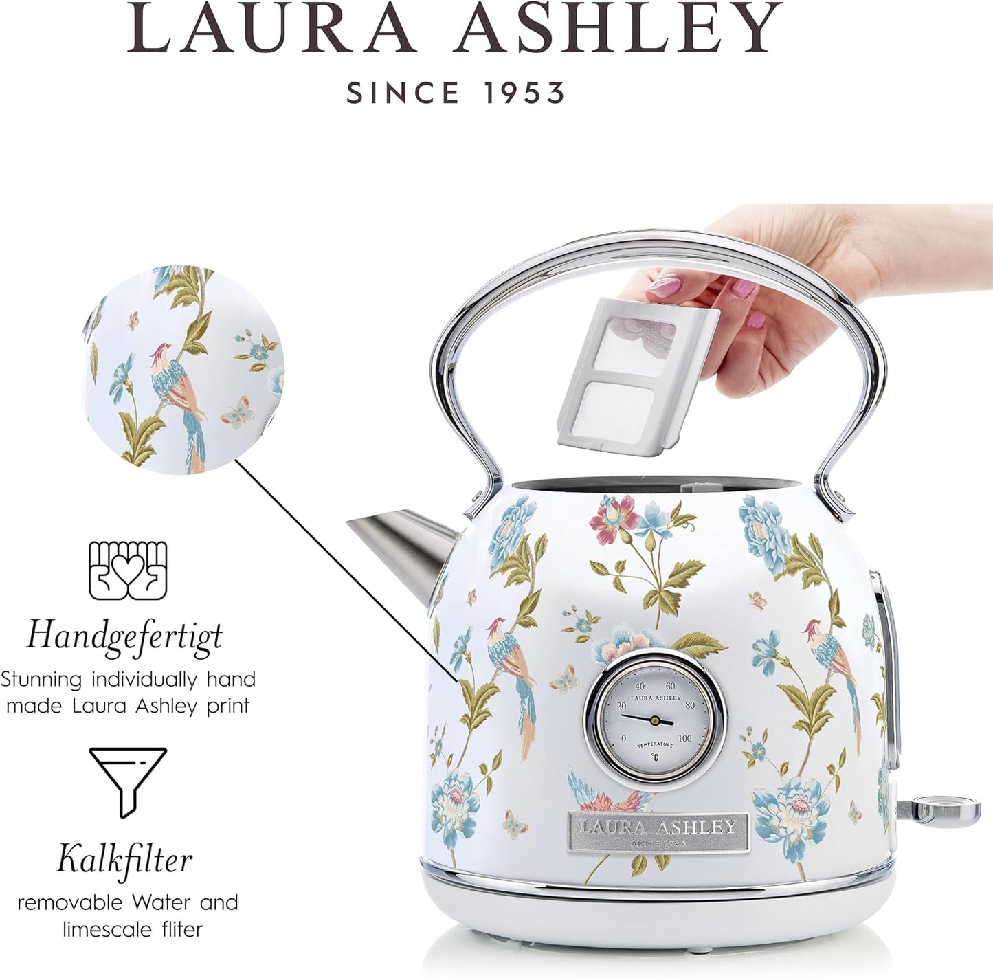 Elektrischer Wasserkocher und 4-Scheiben-Toaster Set, Elveden Weiss Elektrischer Wasserkocher und 4-Scheiben-Toaster