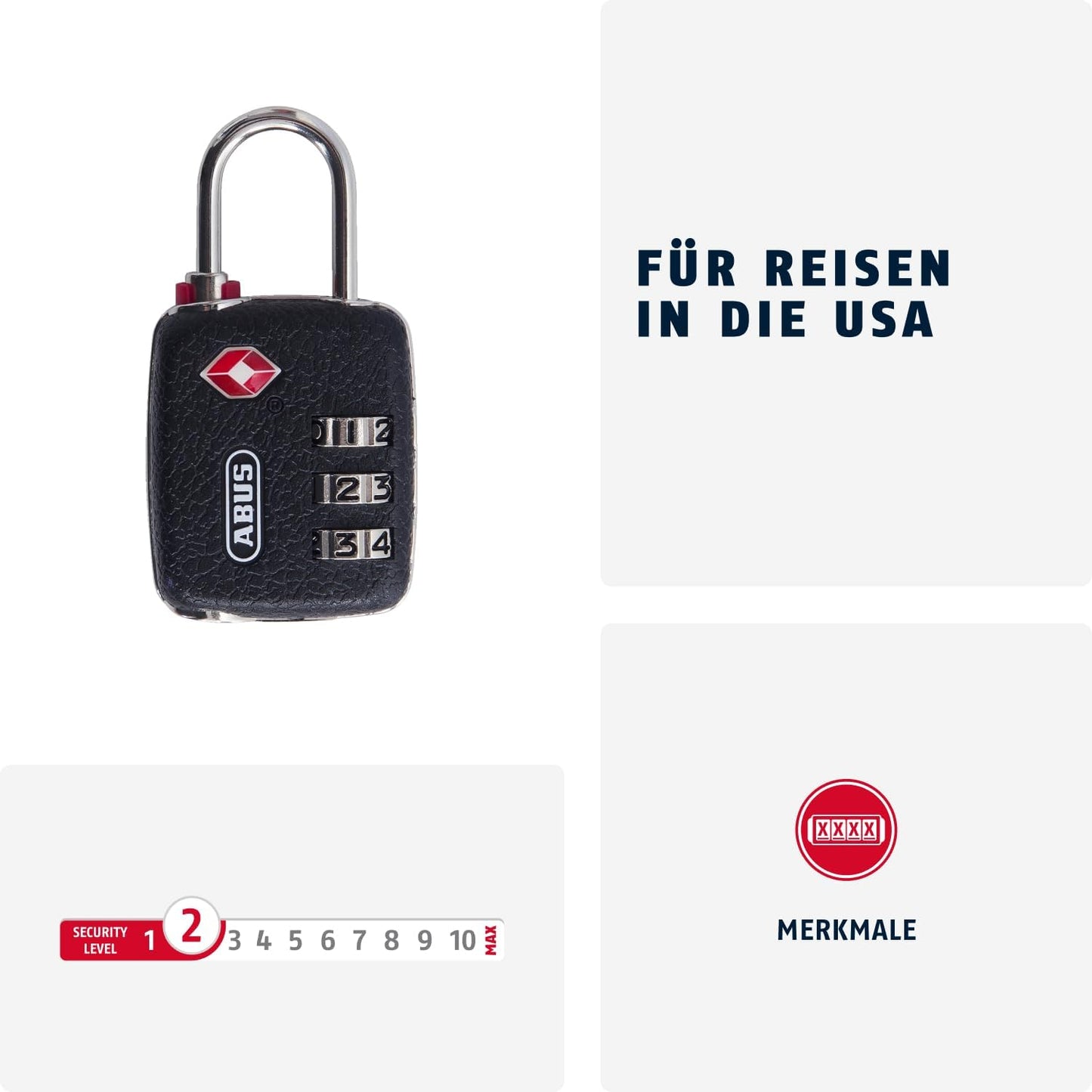 Kofferschloss 146TSA/30, 2 Stück / Geprägt