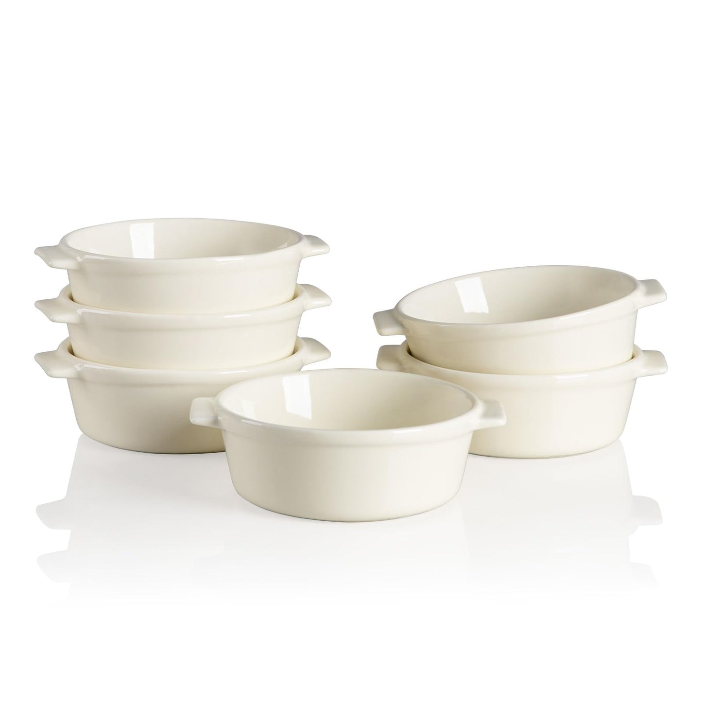 Souffle-Schalen Set, Beige Round binaural