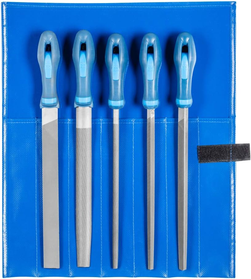 Werkstattfeilen in Rolltasche 542 WR 250, Werkstattfeilen-Set in PVC-Rolltasche Kreuzhieb H2 Länge 250mm