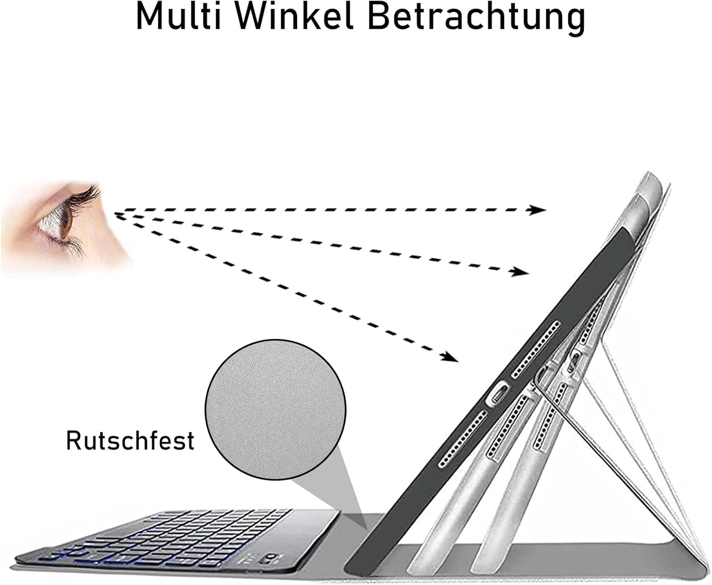 Hülle mit Tastatur für iPad