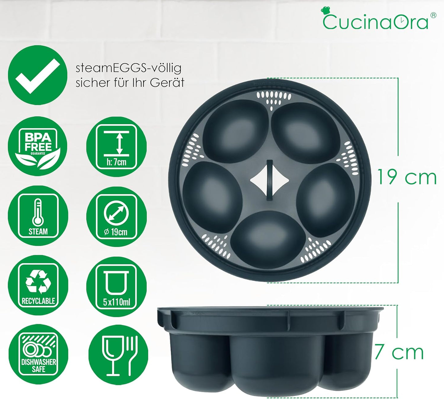 Eierkocher-Einsatz für Monsieur Cuisine Smart und Connect, MC Smart/Connect