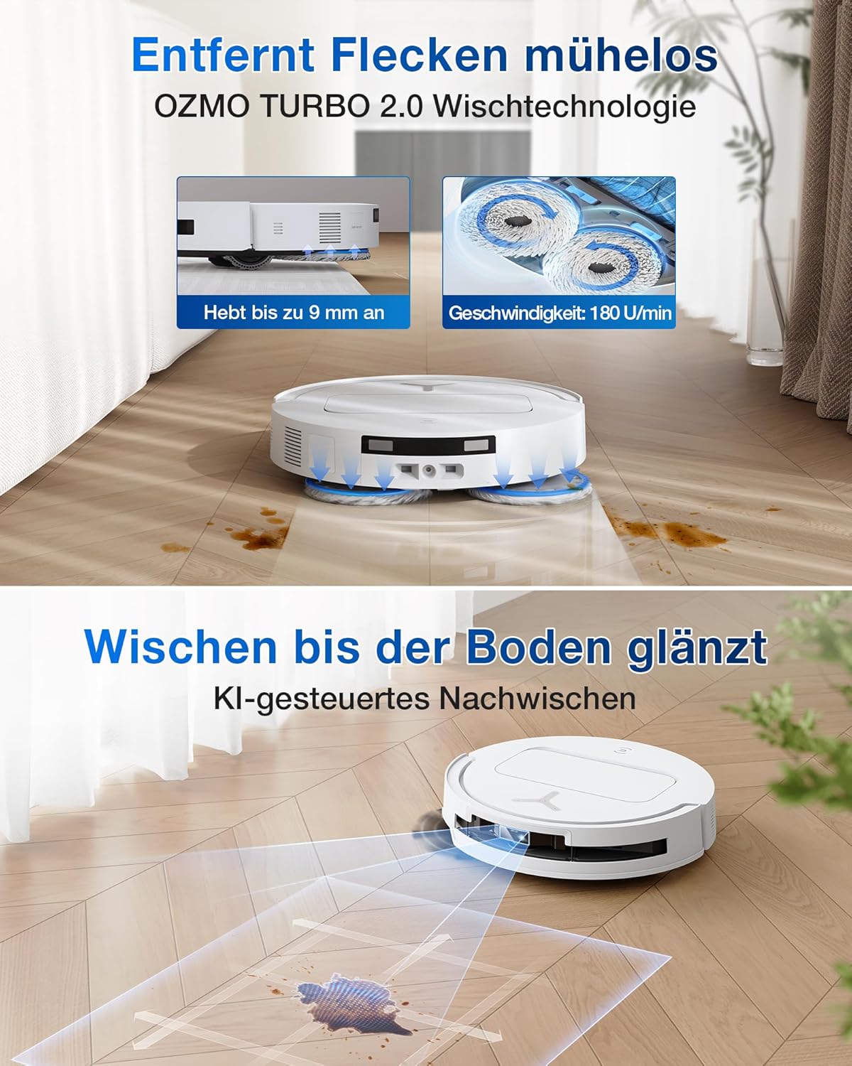 Deebot T50 Pro Omni Gen 2 Saug- und Wischroboter, 21.000 Pa, T50 PRO Gen2 Weiß