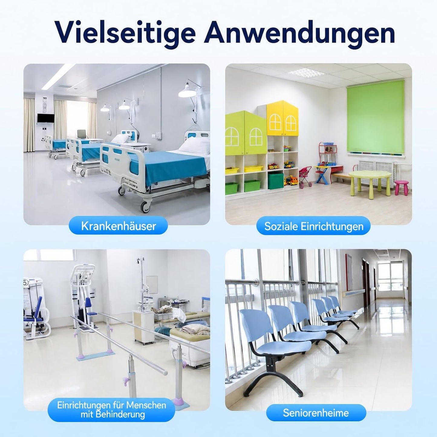 Klappbarer Duschrollstuhl mit Rädern