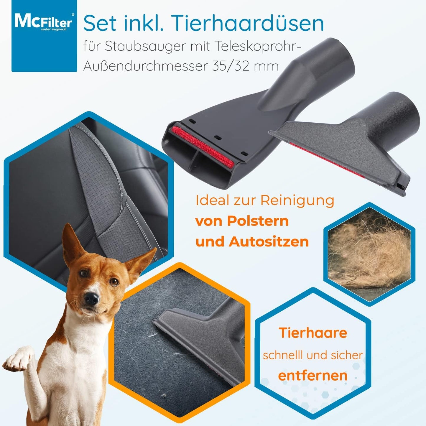 12-teiliges Düsenset mit Rohranschluss