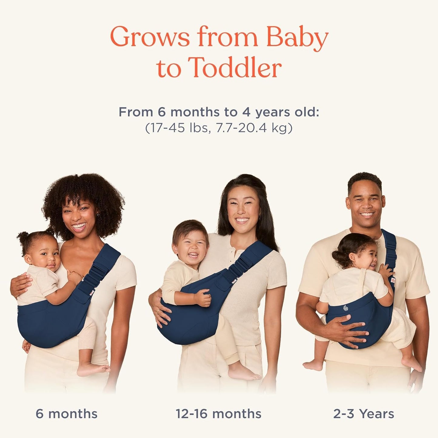 Ergonomische Babyhüfttrage, Midnight Blue