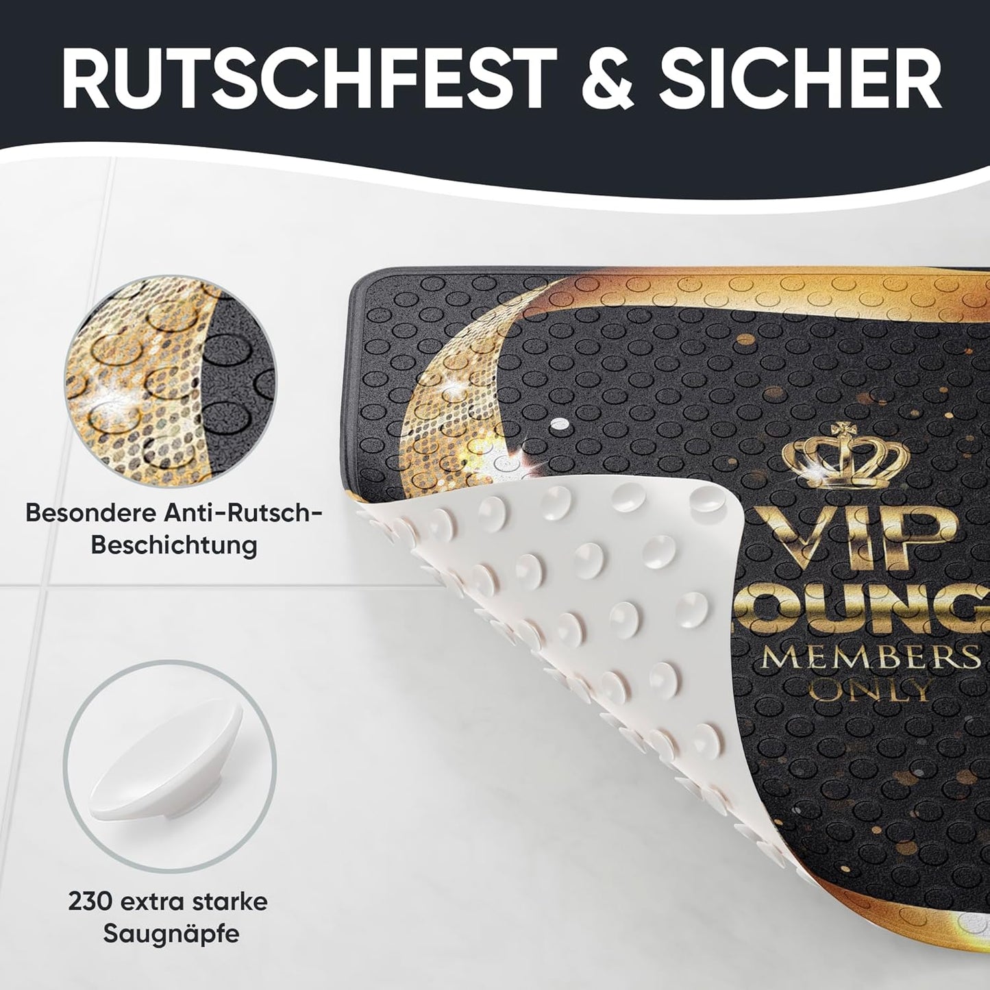 Antirutsch-Badematte, maschinenwaschbar, Vip Lounge, Vip Lounge