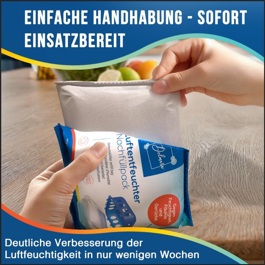 Luftentfeuchter Nachfüllpack (8x 400g Granulat), 8x Nachfüllpacks