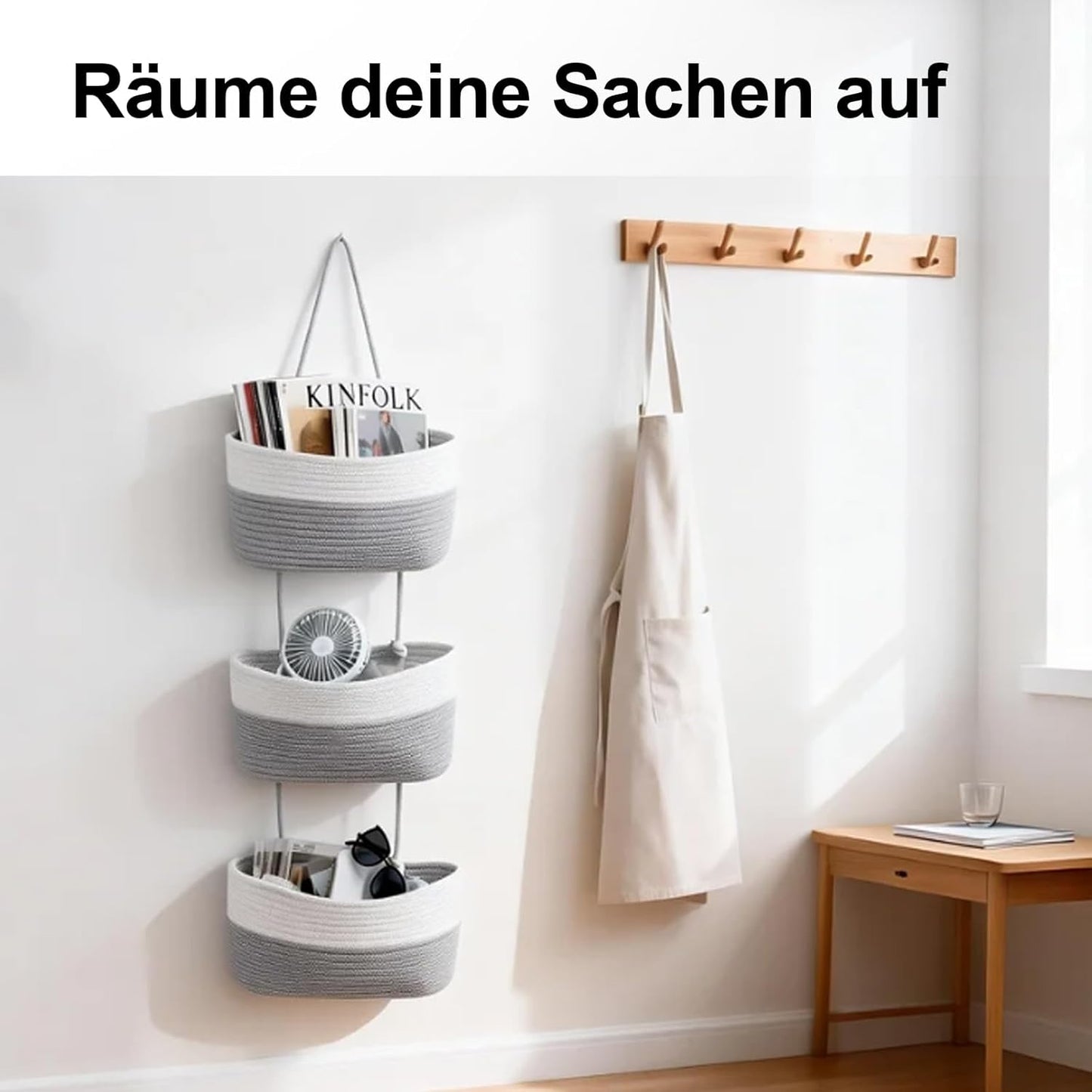 Hänge-Organizer, Weiss Grau