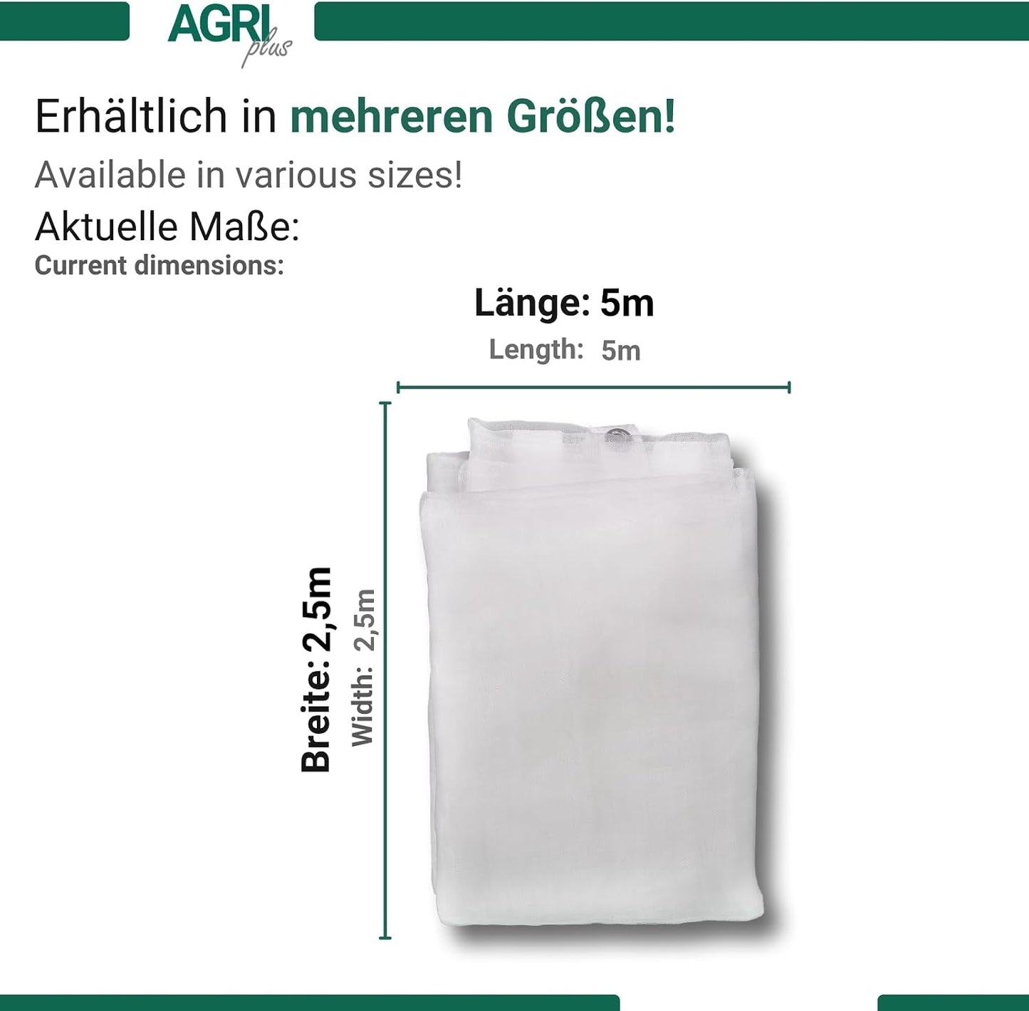 Engmaschiges Sandkastennetz mit Ösen, UV-stabil & wasserdurchlässig, 2,5 x 5,0 m