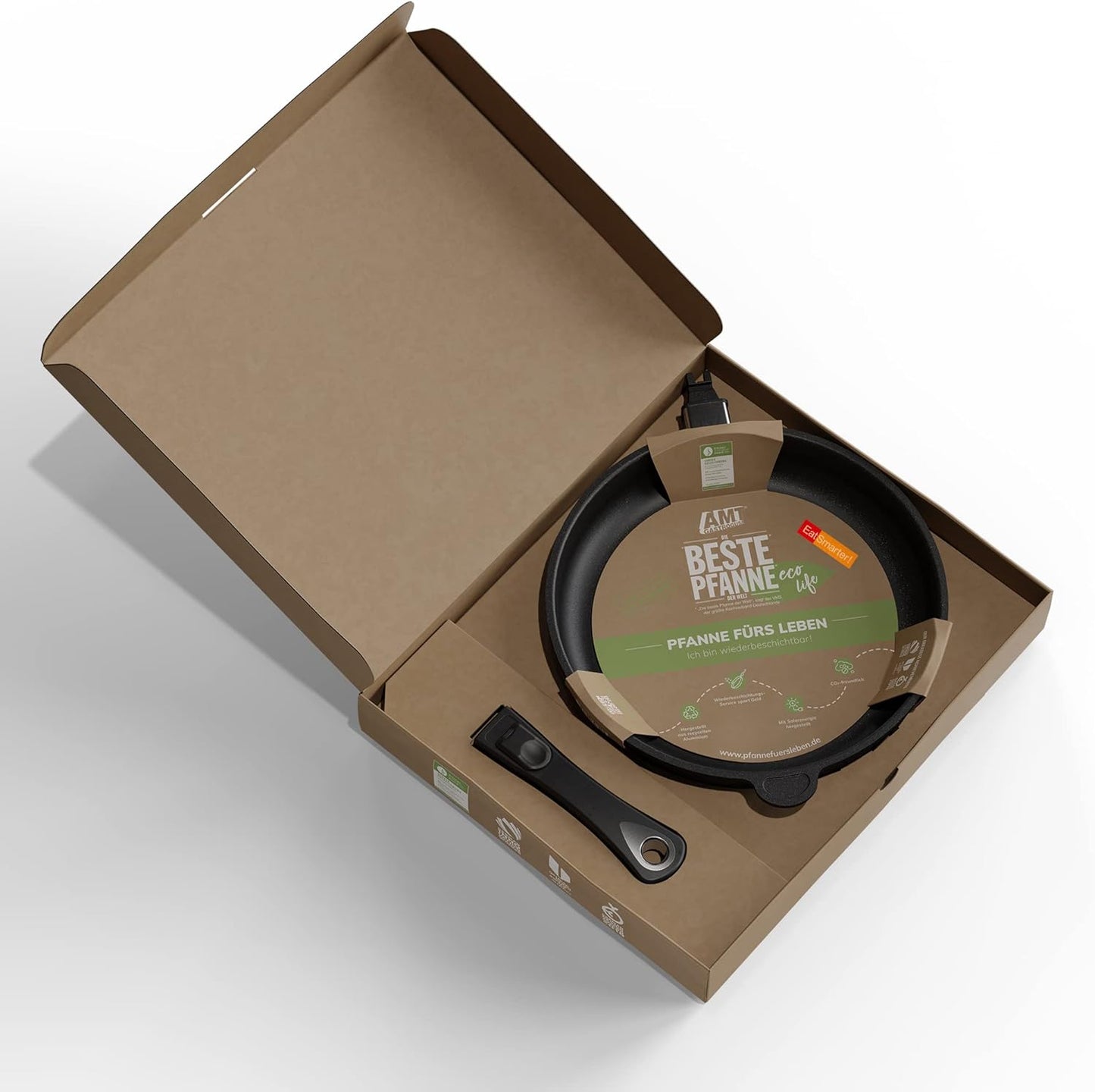 Pfanne mit abnehmbarem Stiel, Ø 24 cm, 5 cm hoch Nicht induktionsgeeignet