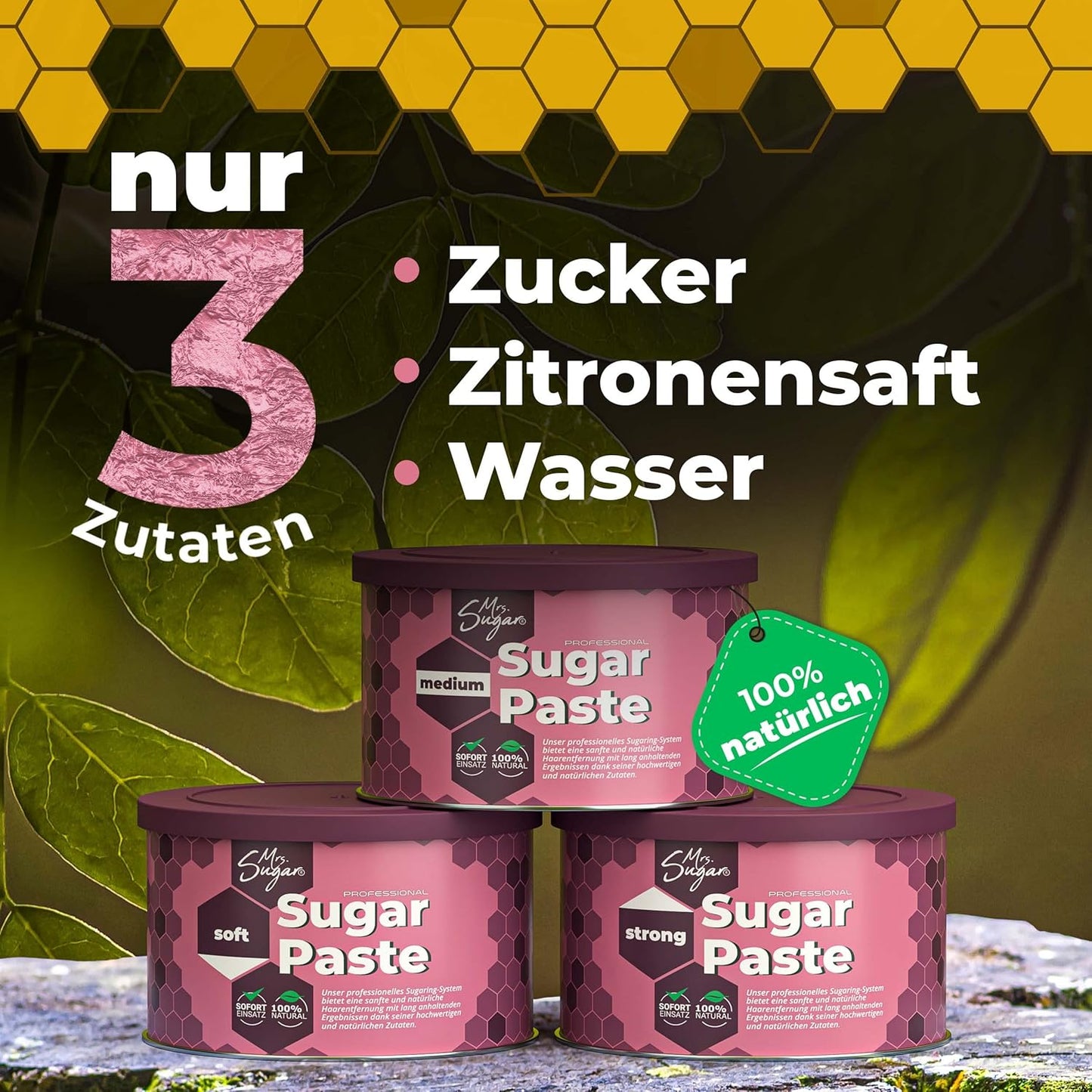 Zuckerpaste Strong mit Spatel, Strong