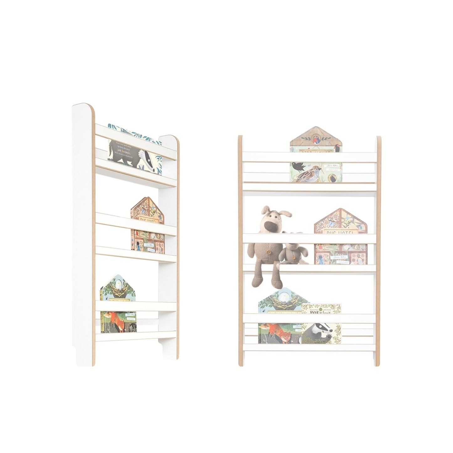 Kinderbücherregal aus Holzwerkstoff, Weiss B