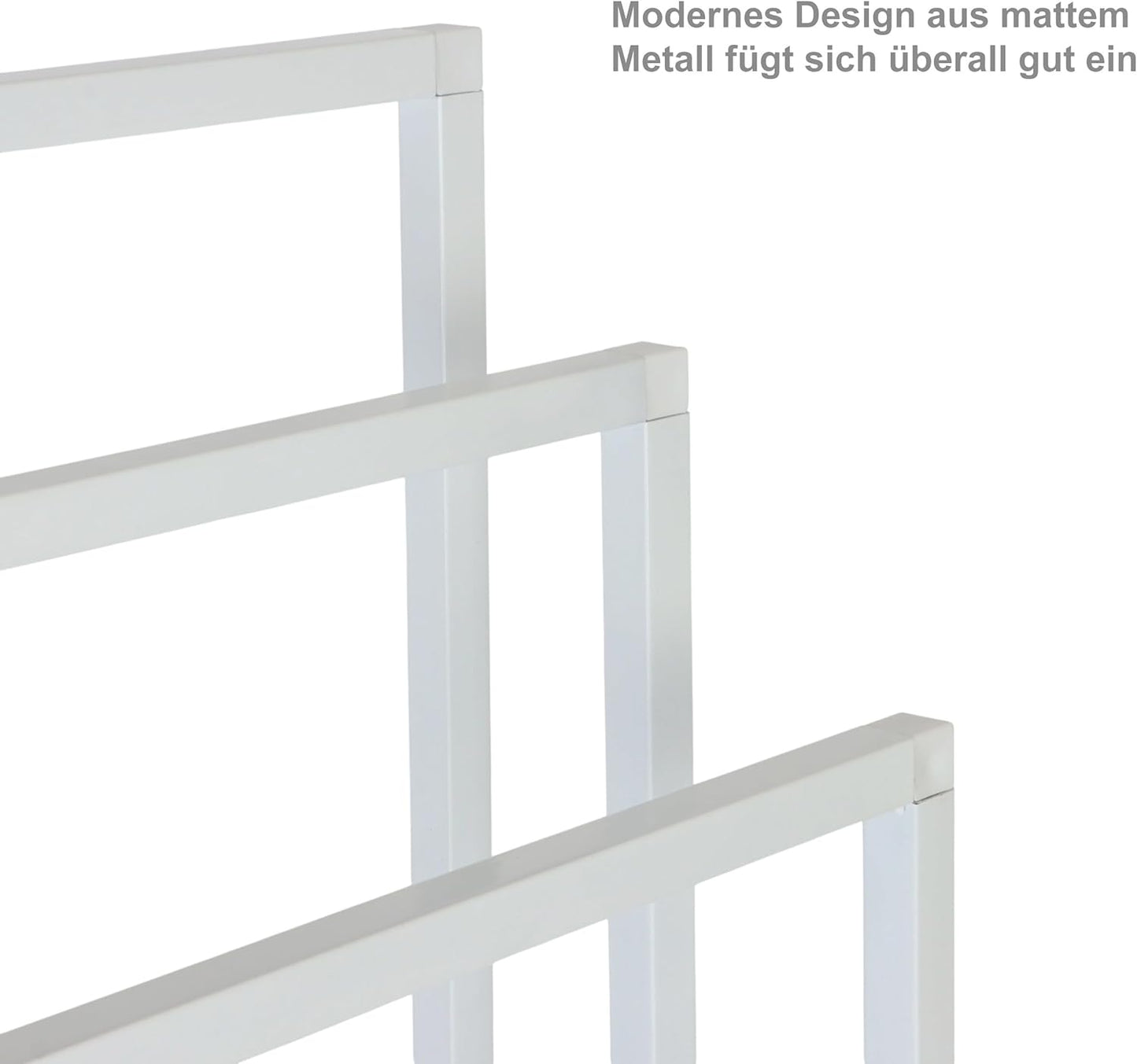 Handtuchständer mit 3 Stangen, freistehend, Weiß