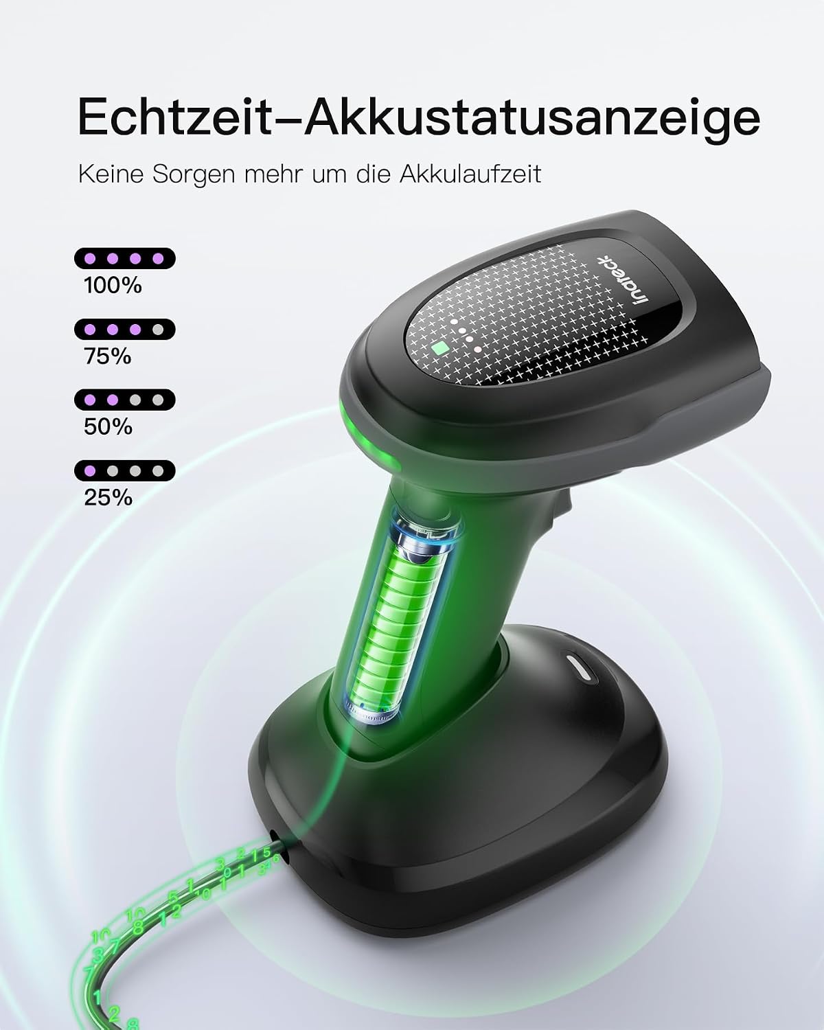 Pro 170B 2D Barcode Scanner mit Ladestation, mit Ladestation