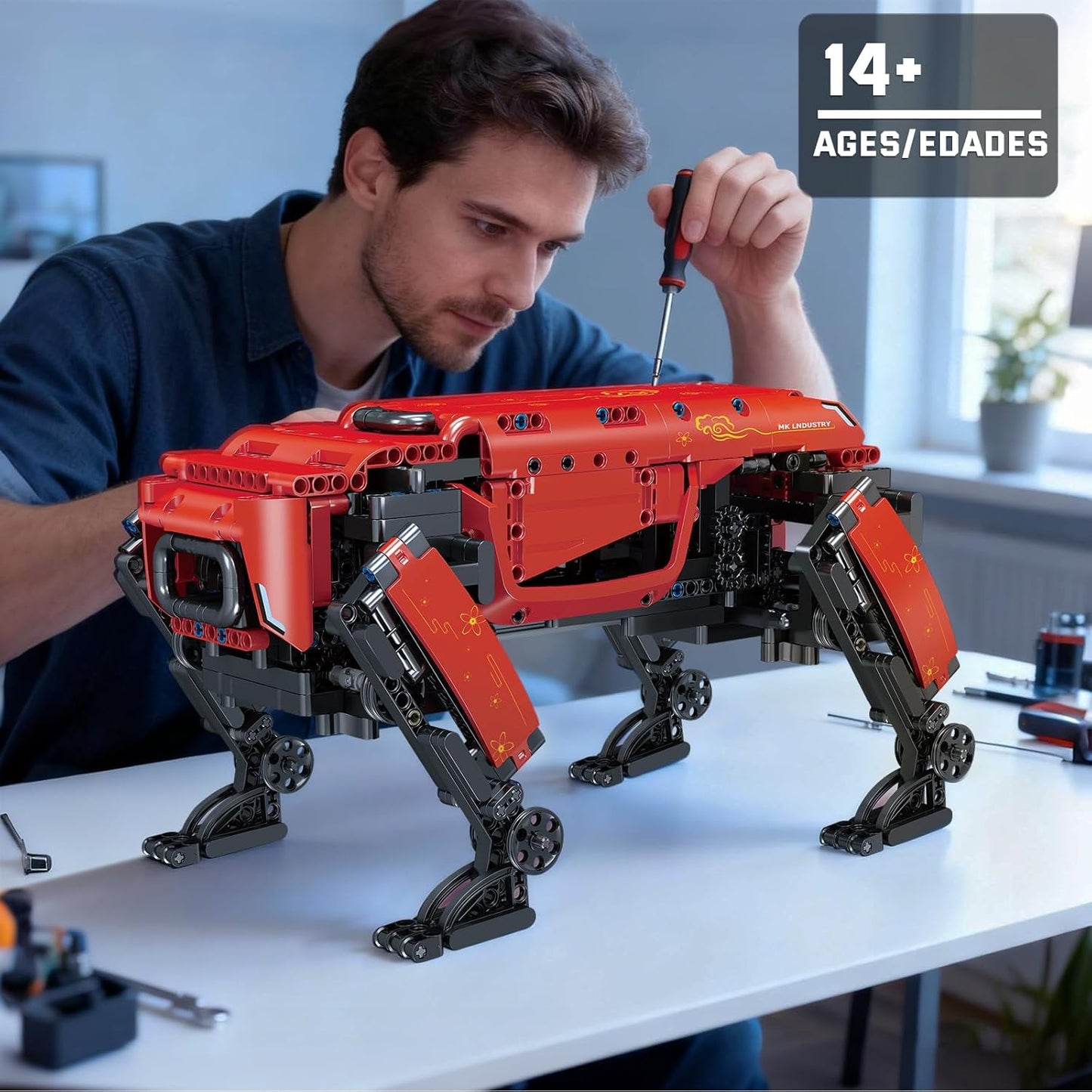 Ferngesteuerter Roboter-Hund, Beige