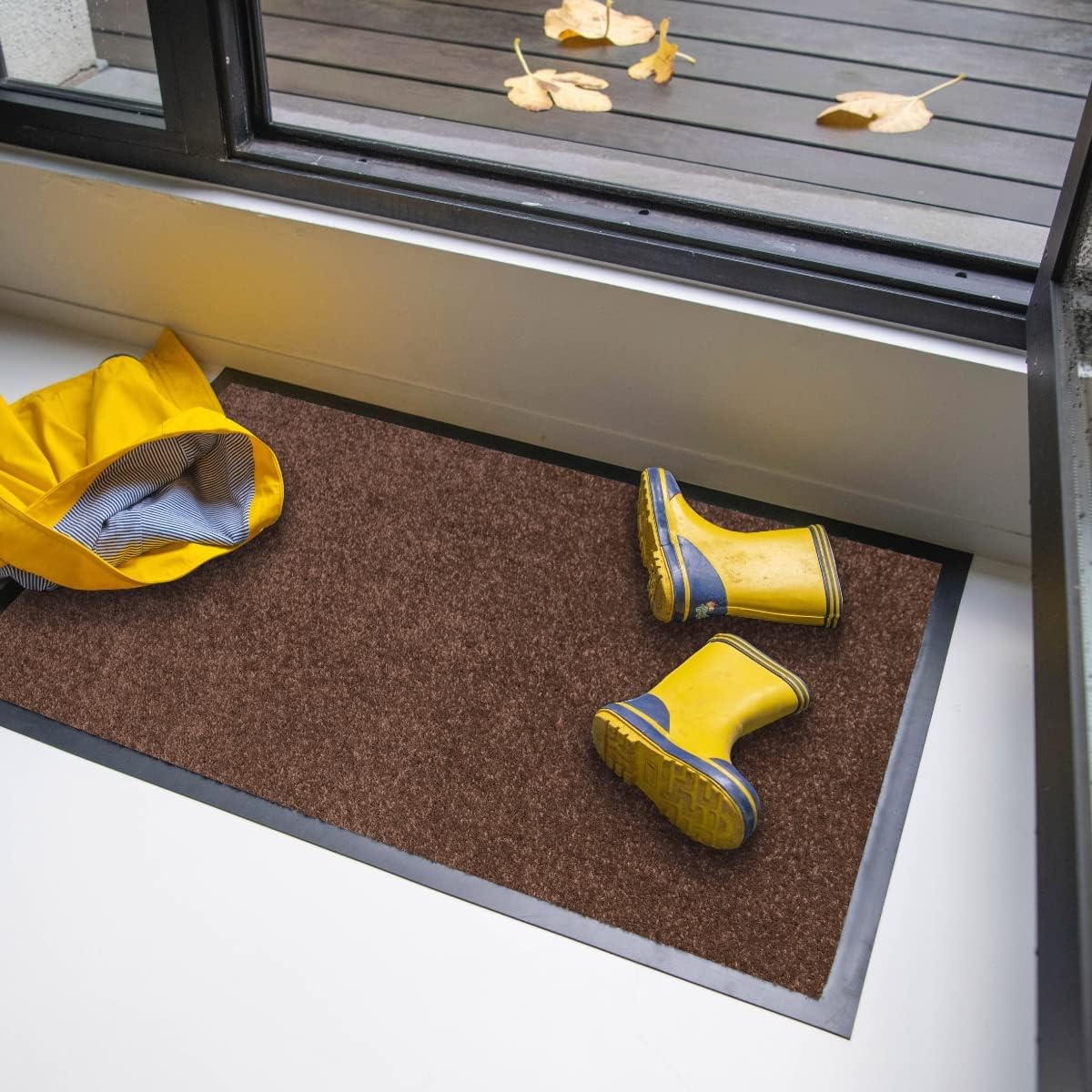 Rutschfeste Schmutzfangmatte (60x80 cm), 60 x 80 Cm Opticlean Braun