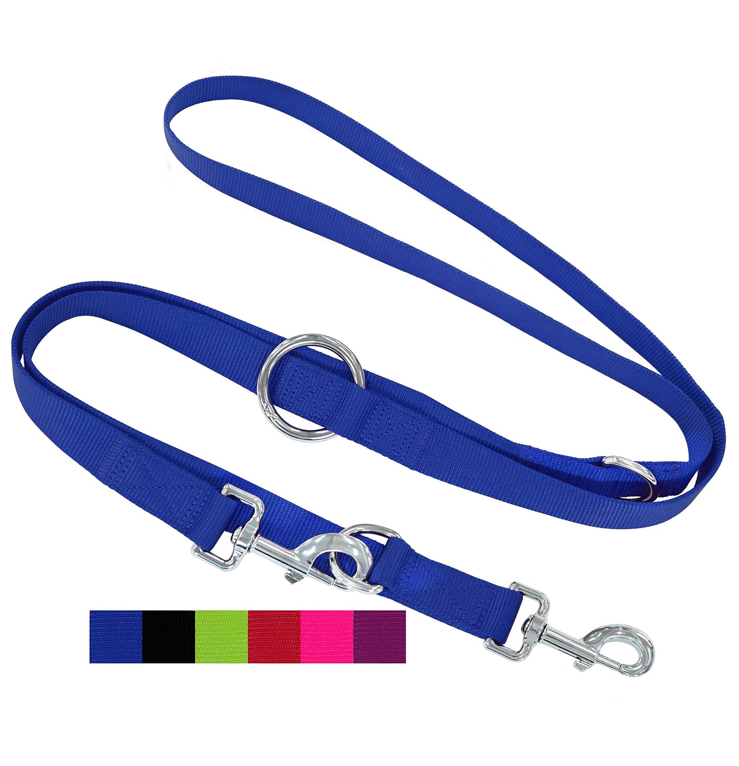 Hundeleine Nylon 3-fach verstellbar, [M] - 2,0 x 200 cm Blau