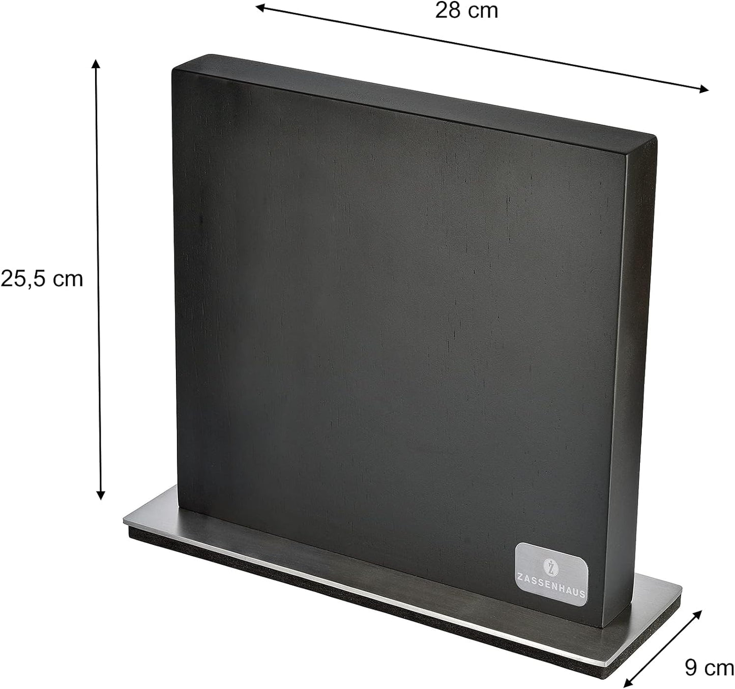 78145 Magnetischer Messerblock, Gummibaum schwarz