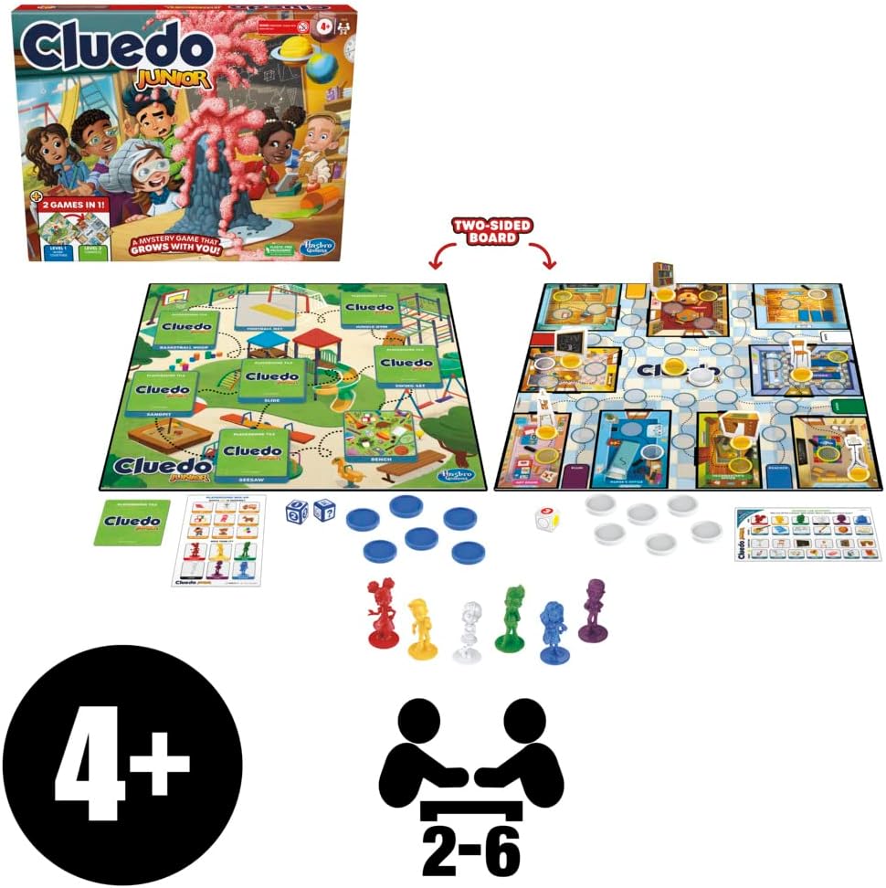 Cluedo Junior 2-in-1 Brettspiel, Junior 2-in-1