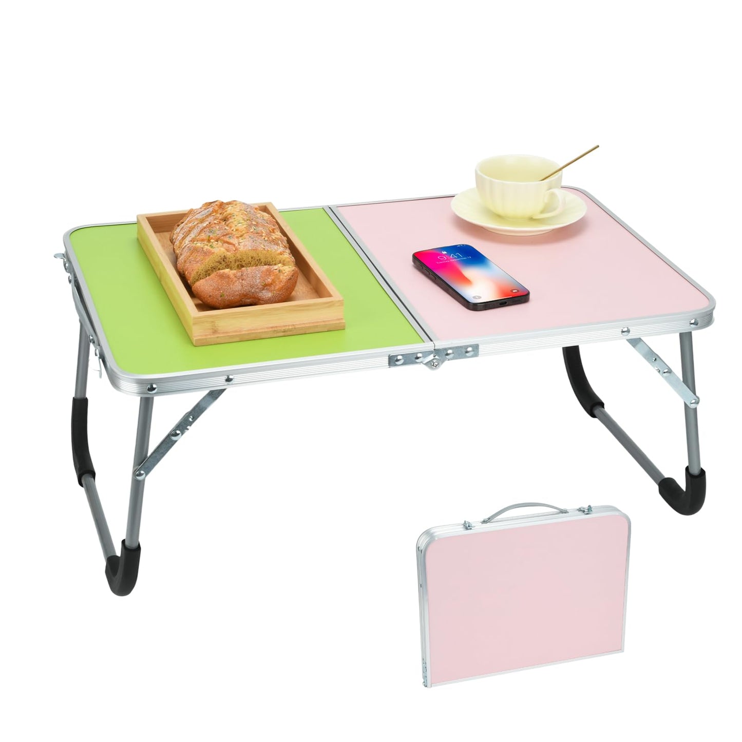 Multifunktionaler Klapptisch, Pink/Green