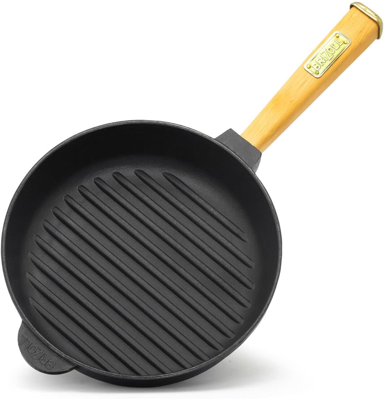 Grillpfanne aus Gusseisen für alle Herdarten (24 cm), 24 cm