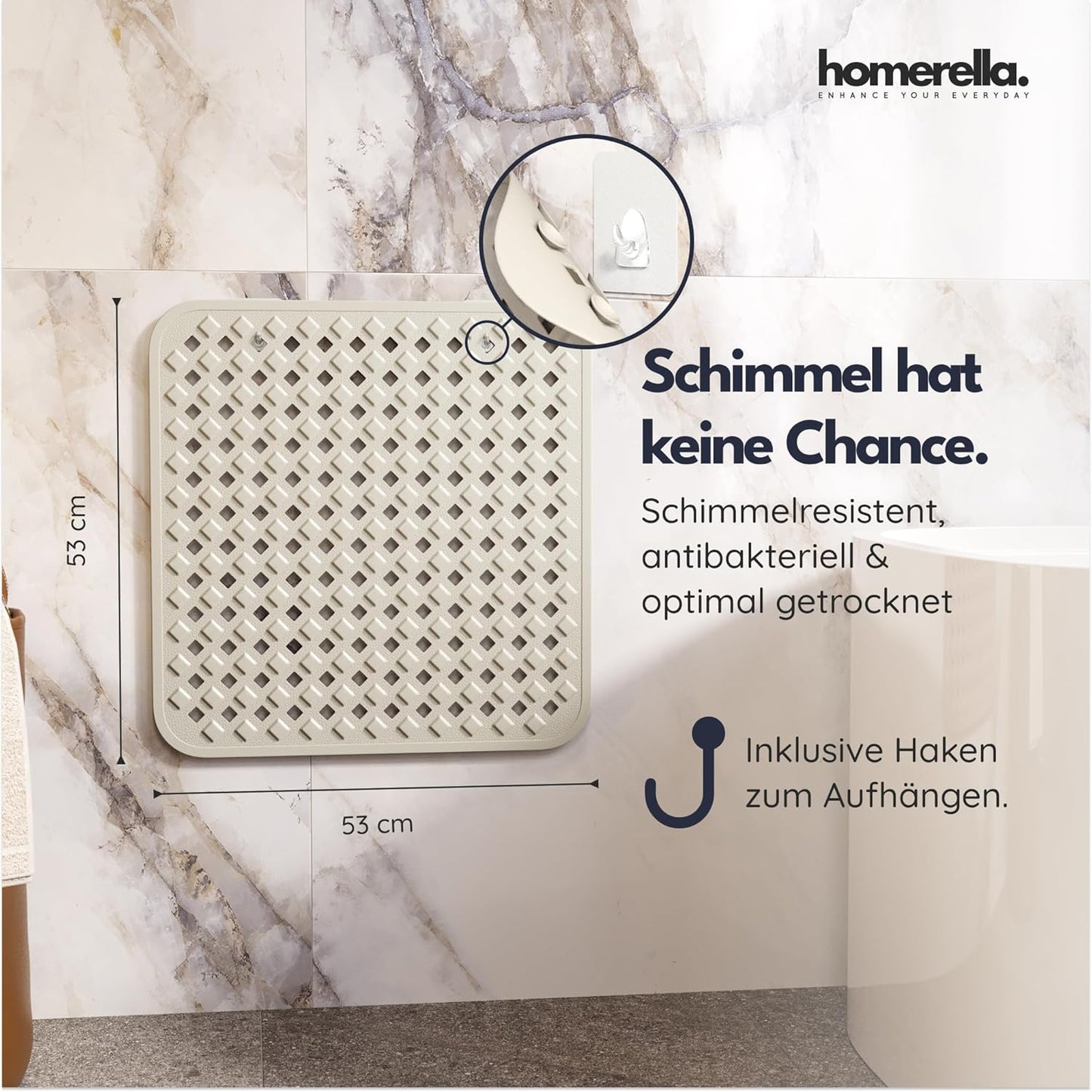 Duschmatte, Sand