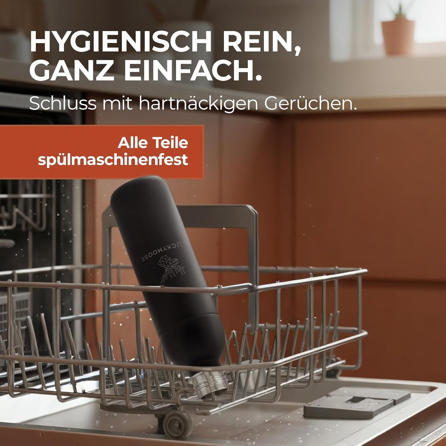 Wassersprudler-Flasche, 0.75L, Black 0,75L (1 Stück)