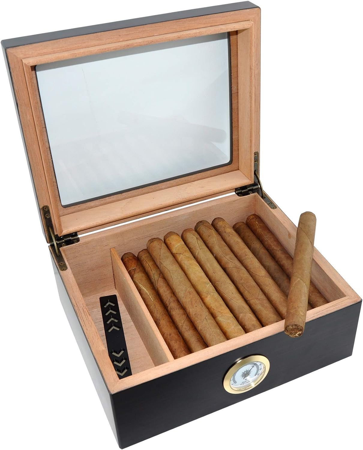 Zigarren Humidor, Ebenholzschwarz