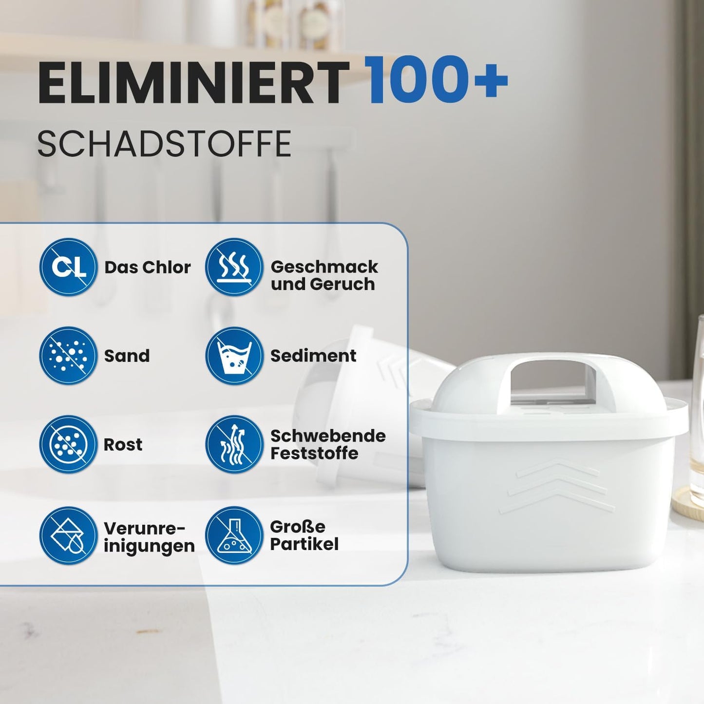 6er-Set Wasserfilter für Brita Maxtra+, 6 Stück Wasserfilter