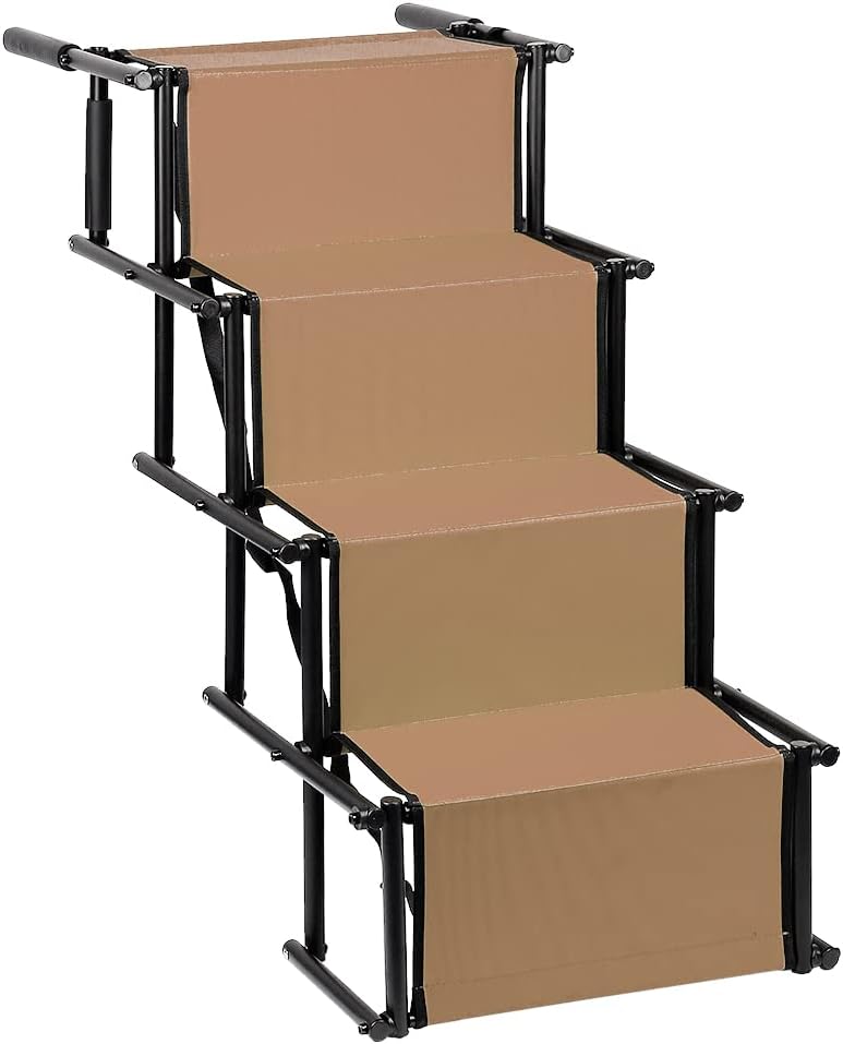 Hunderampe klappbar bis 80 kg, rutschfest, Beige