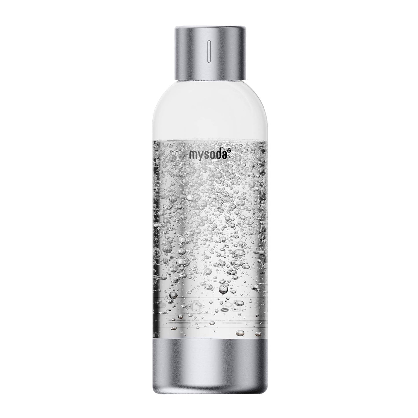 Wasserflasche für Wassersprudler, 1000 ml Silber