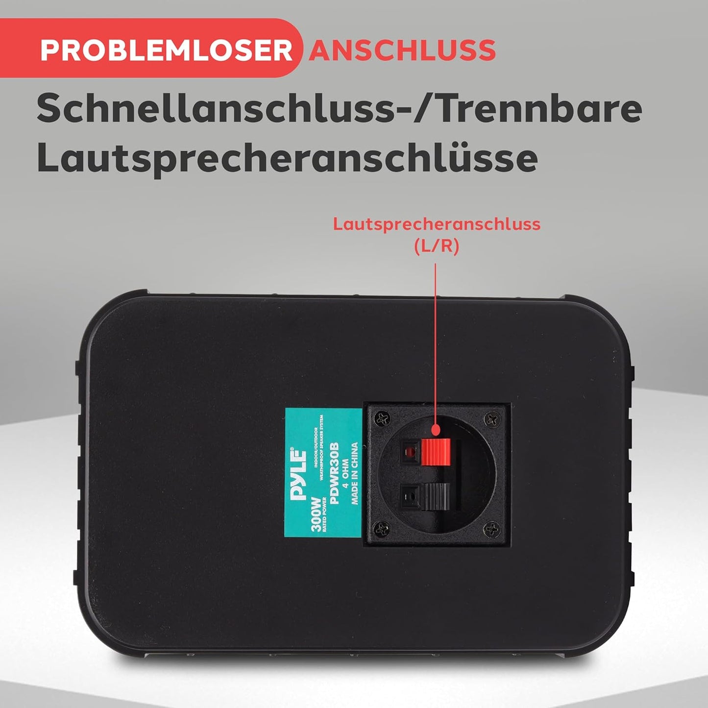 2er-Set Wandlautsprecher PDWR30B, Schwarz