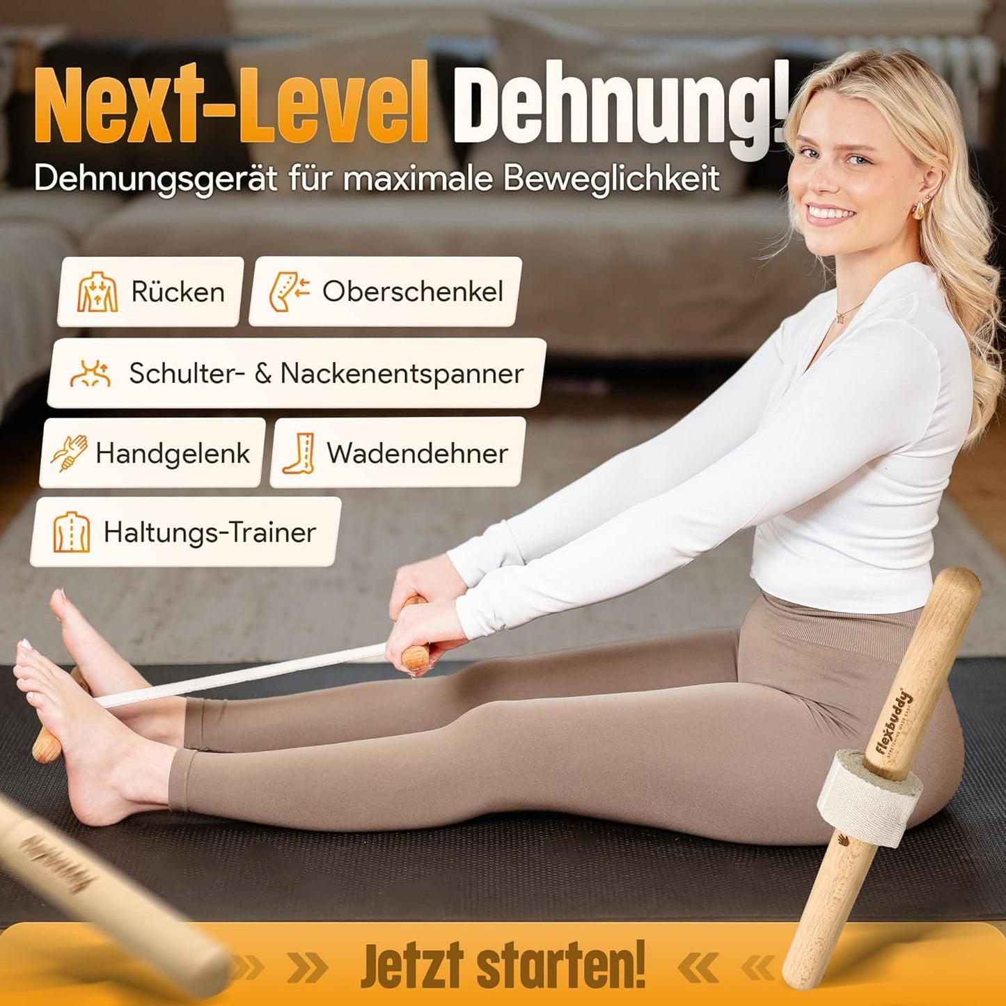 2-in-1 Flexibilitäts- & Rückentrainer