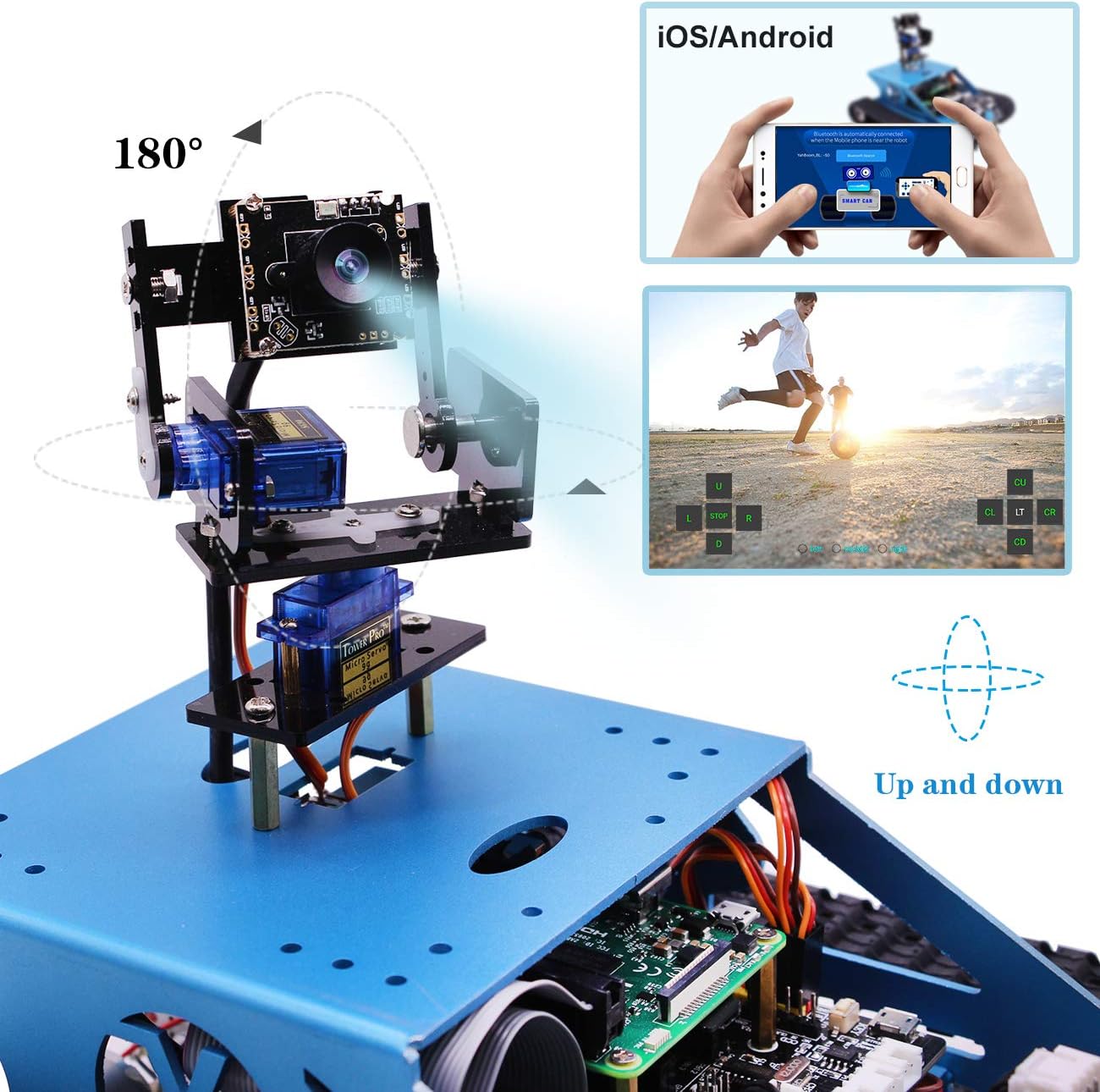 Raspberry Pi KI-Panzerroboter-Kit mit Kamera