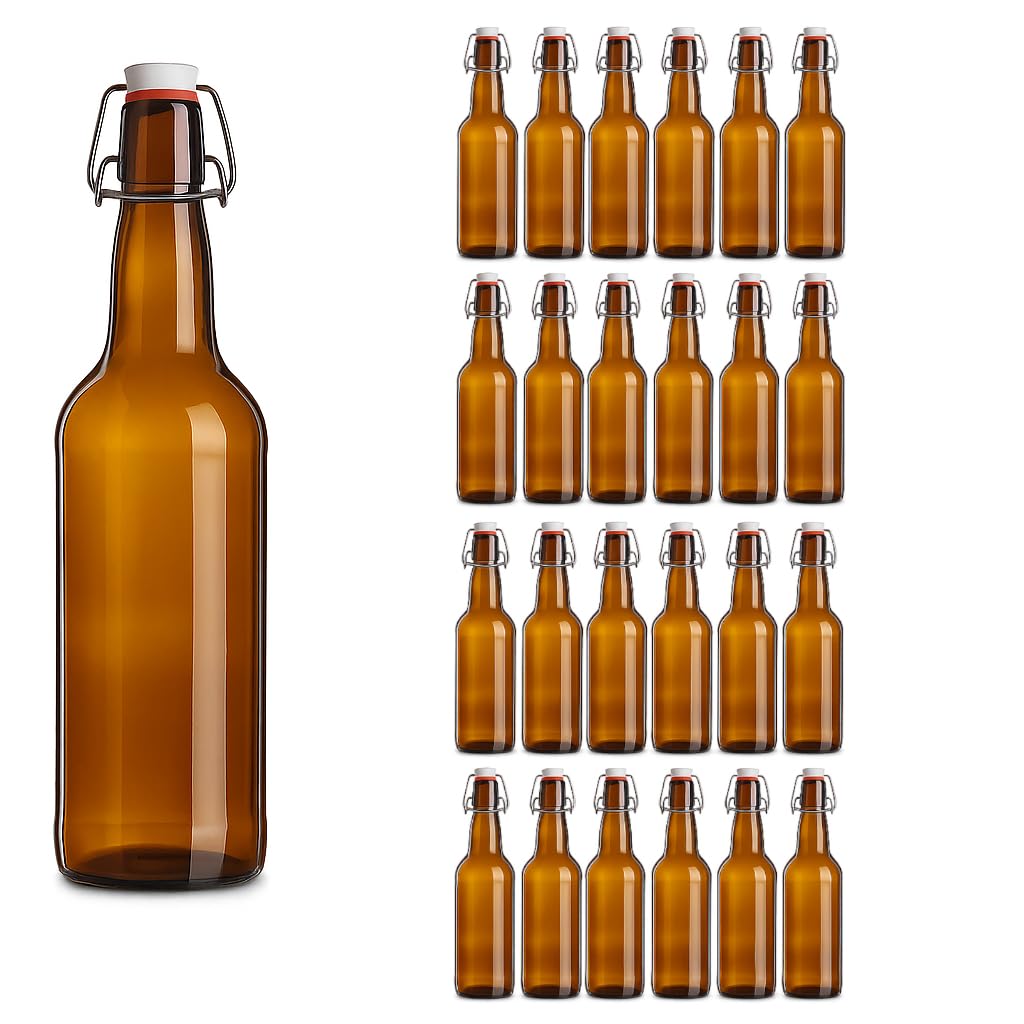 Auslaufsicheres Bügelflaschen-Set, Braun 750 ml 24
