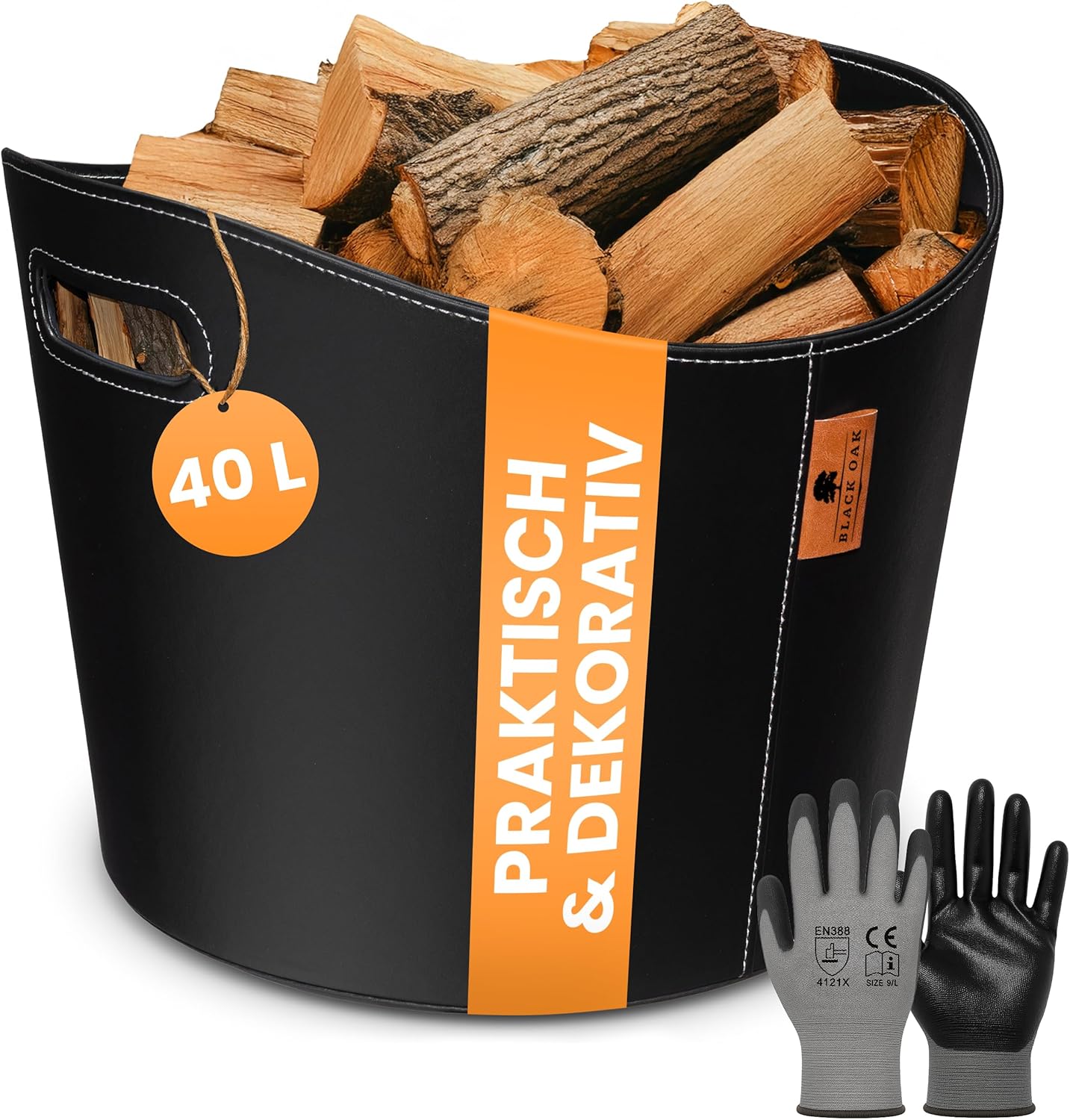 Korb für Kaminholz, 40 Liter 1er Set