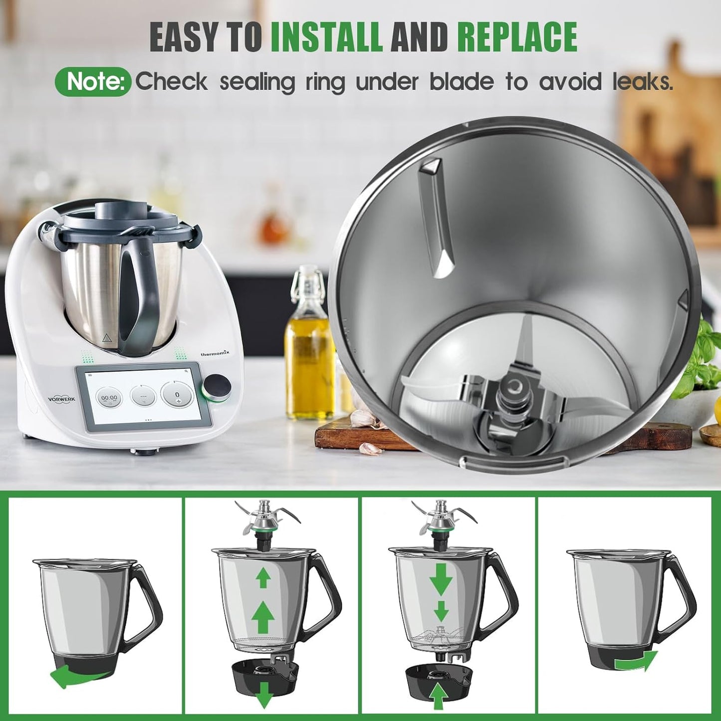 Mixmesser für Thermomix TM5/TM6, Tm5/Tm6