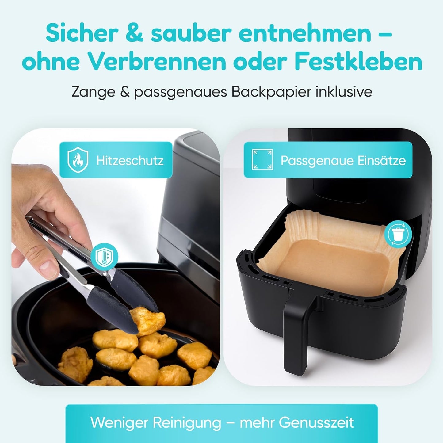 13-teiliges Airfryer Zubehör-Set für Ninja Foodi, Rechteckig , 2 Kammern