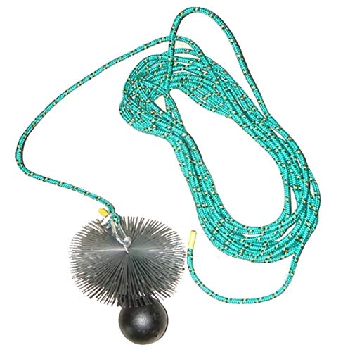 Kaminbesen-Set mit Zuggewicht, Besen 16cm Zugseil 8m