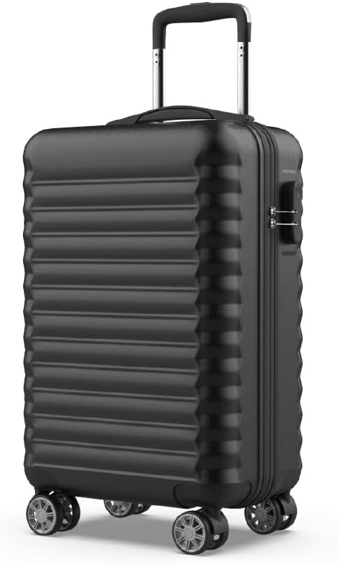 Handgepäck Hartschalenkoffer Upfly mit 360°-Doppelrädern, 1. Schwarz 1. Handgepäck Koffer (S)