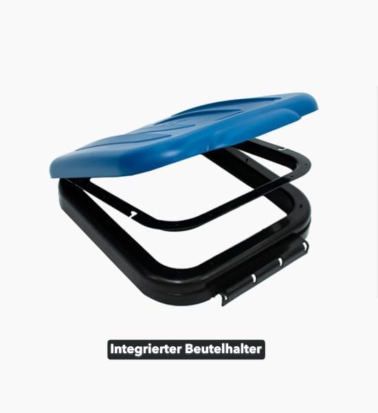 Müllsackständer mit Klappe und Beutelhalter, Blau