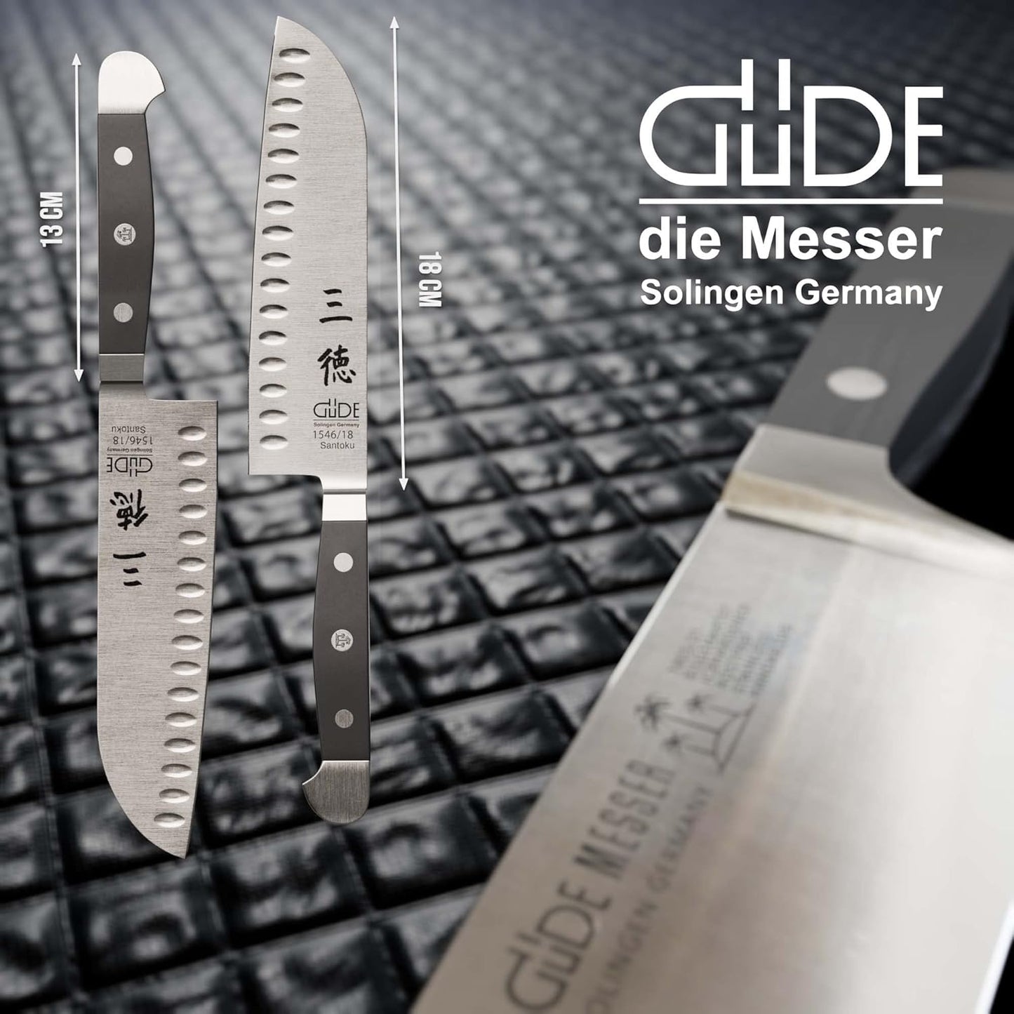 1546/18 Alpha Santokumesser, POM, 18 cm - Kulle