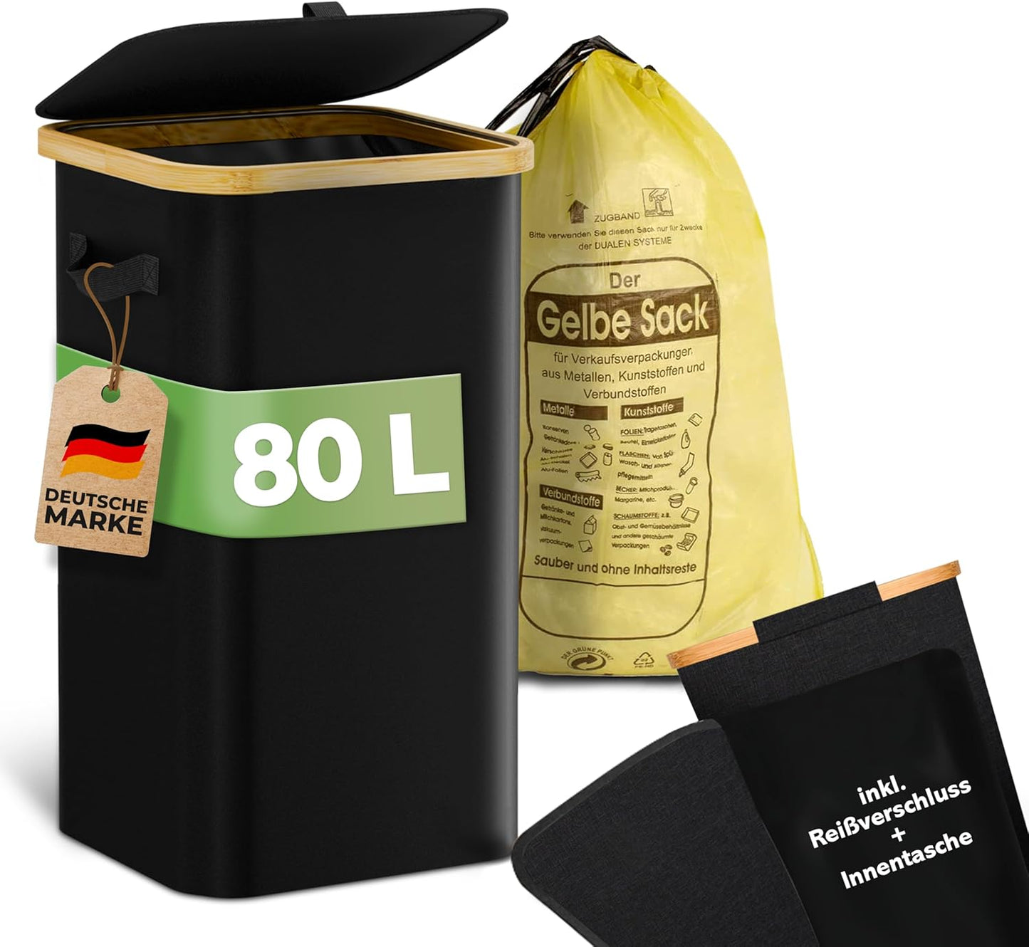 Müllsackständer, Schwarz