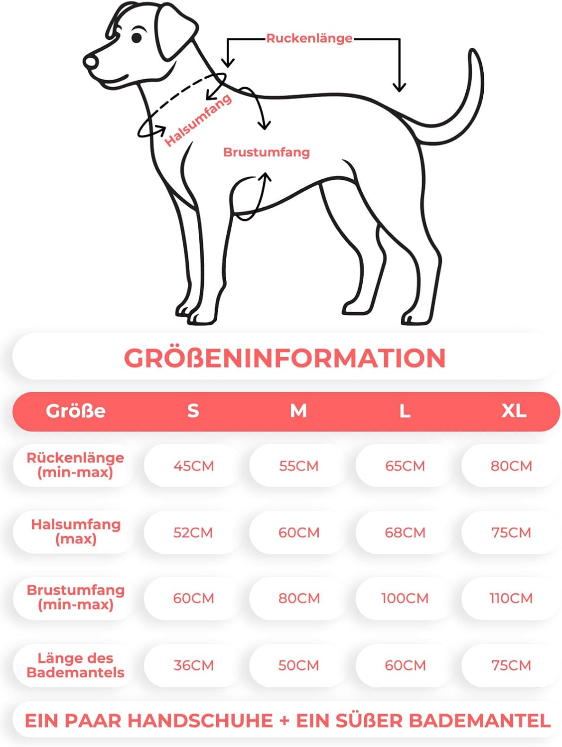 Hundebademantel mit Klettverschluss, XL Schweinchen