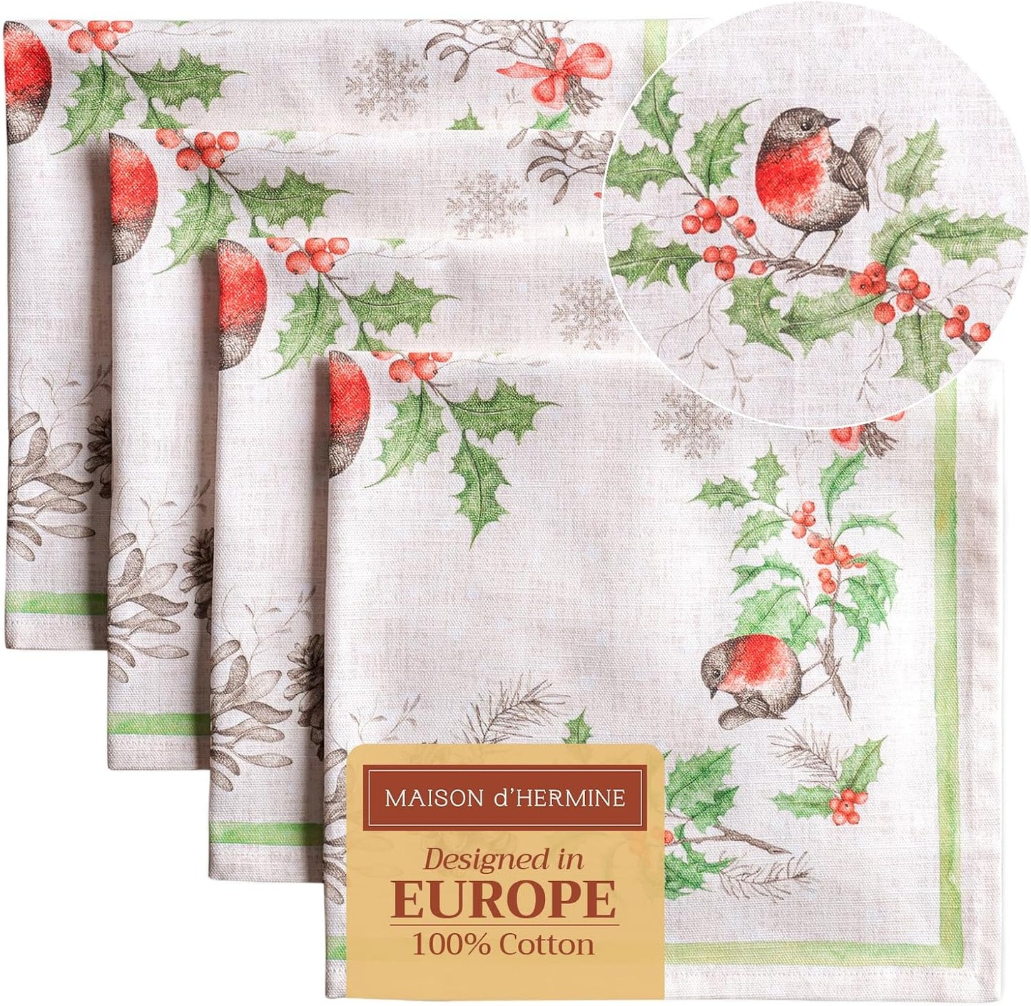 4er-Set Stoffservietten für Weihnachten, 19 - Christmas Dew